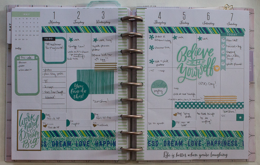 May 1-7 Happy Planner Spread