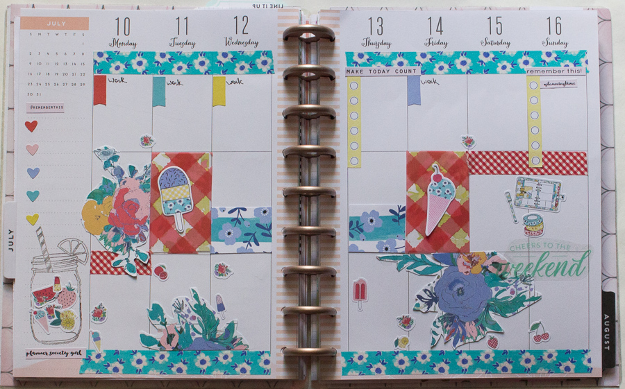 Happy Planner Weekly Spread July | JM Creates