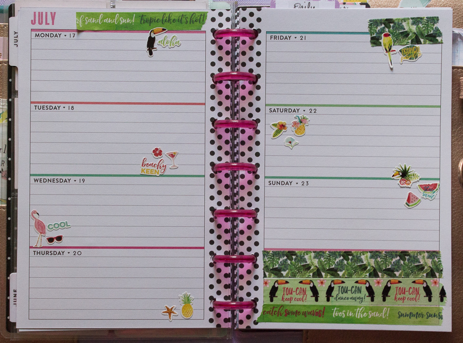 Mini Happy Planner Weekly Spread July | Jen Manis Creates Blog