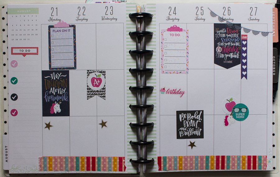 Happy Planner Weekly Spread - Back to school | JM Creates