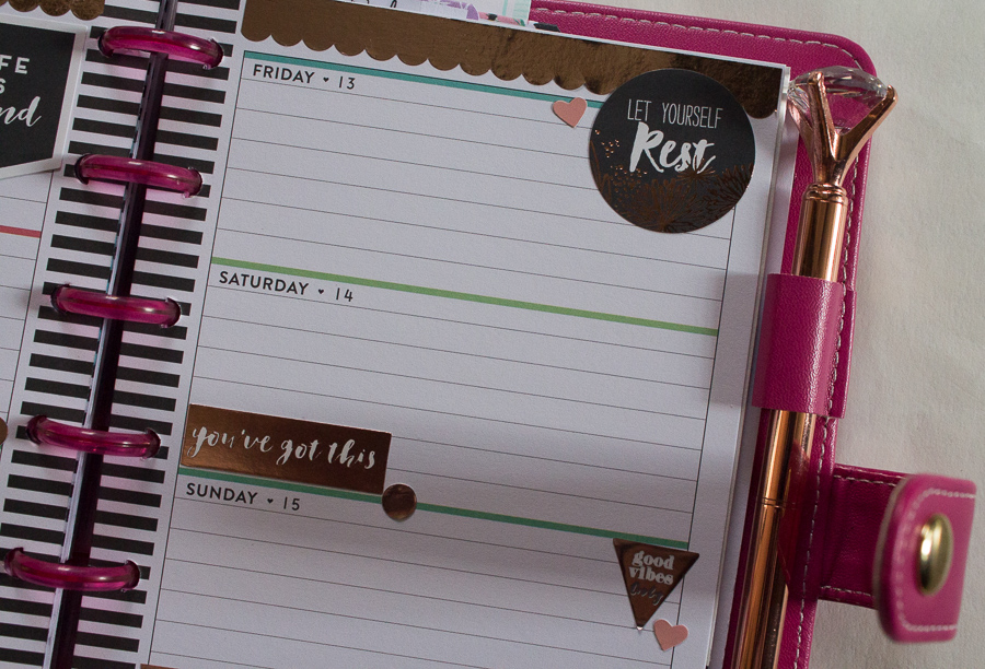 Rose Gold Inspired Mini Happy Planner Spread | JM Creates