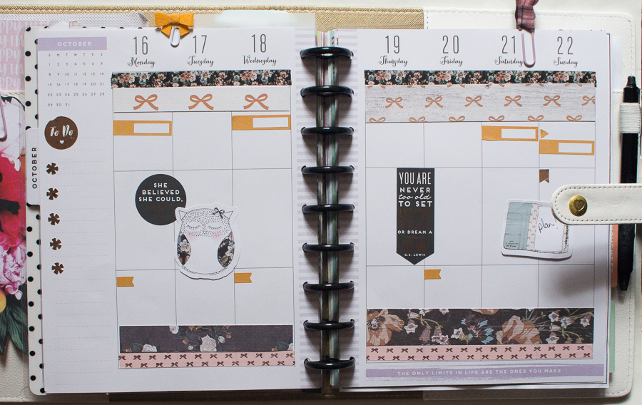 Happy Planner Weekly Spread feat. The Planner Society | JM Creates