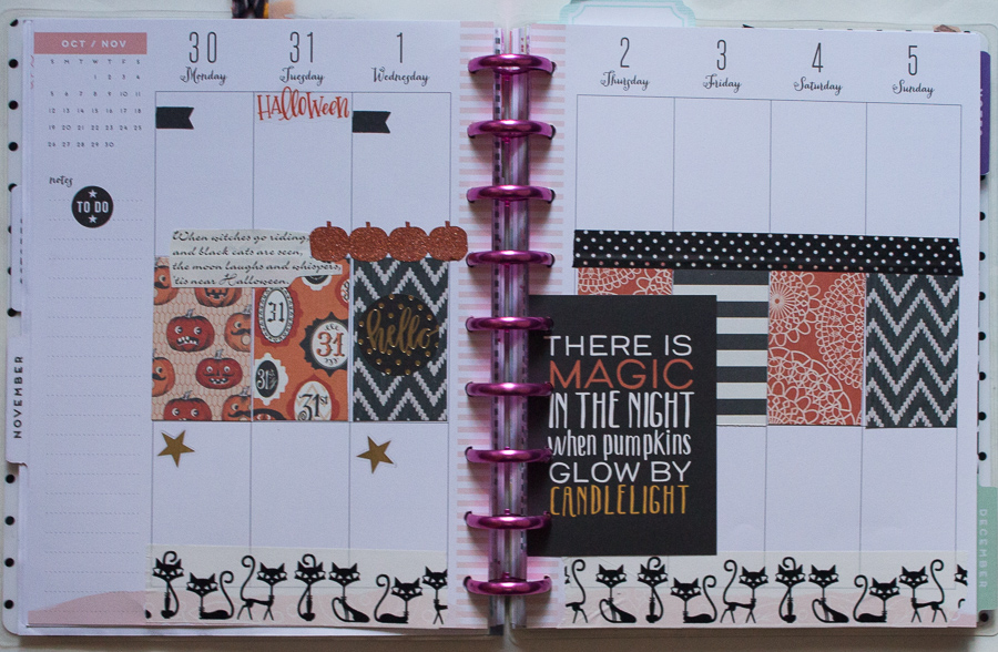 Happy Planner Weekly Spread Halloween | JM Creates