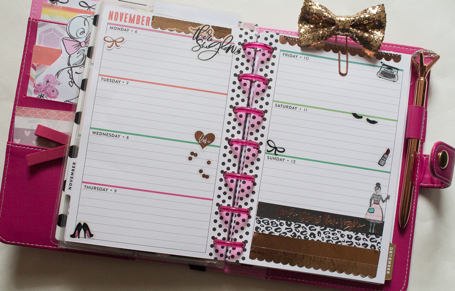 Mini Happy Planner Weekly Spread feat. Glam Girl | JM Creates Blog