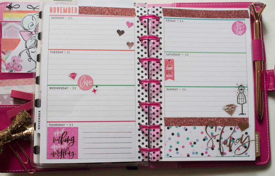Mini Happy Planner Glam Girl Spread | JM Creates Blog