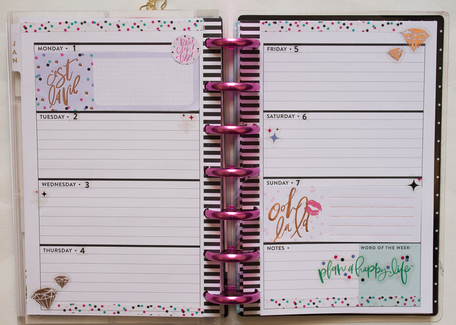 Happy Planner Weekly Spreads | January 1-7 | Happy&nbsp;2018!