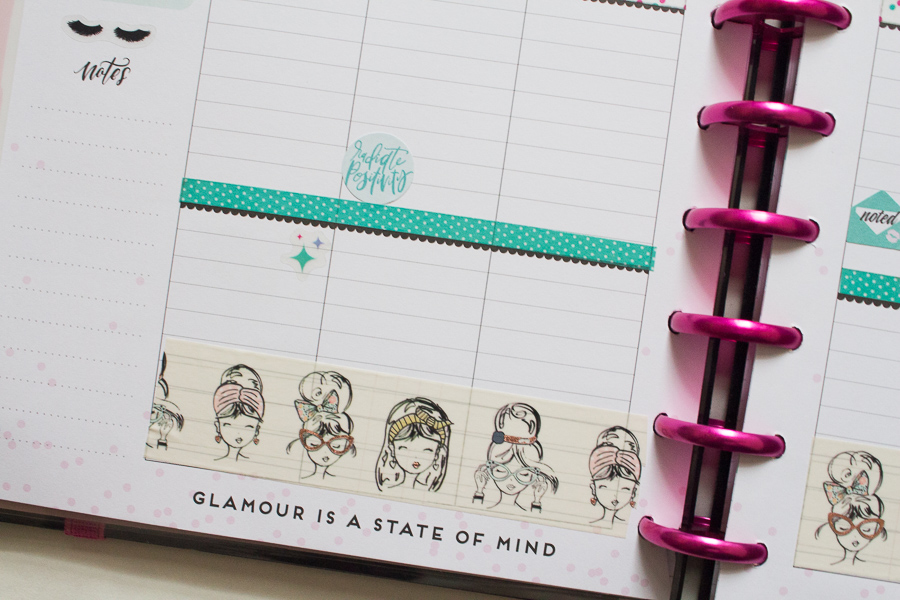 Happy Planner Weekly Spread | Glam Girl | Jan 2018 | JM Creates Blog