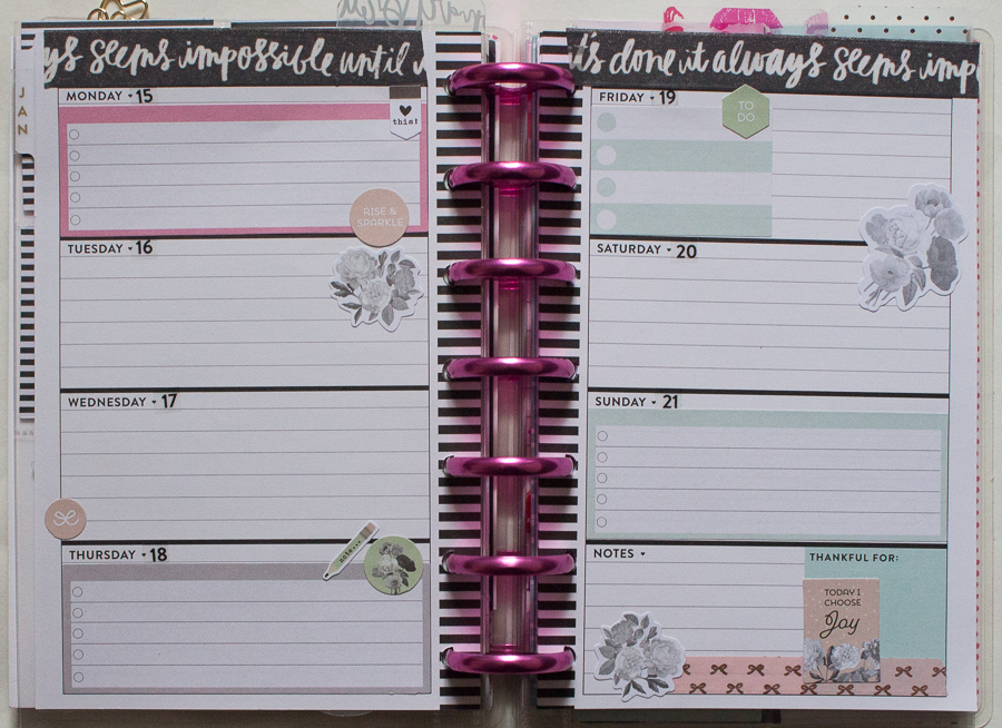 Mini Happy Planner Weekly Spread | JM Creates Blog