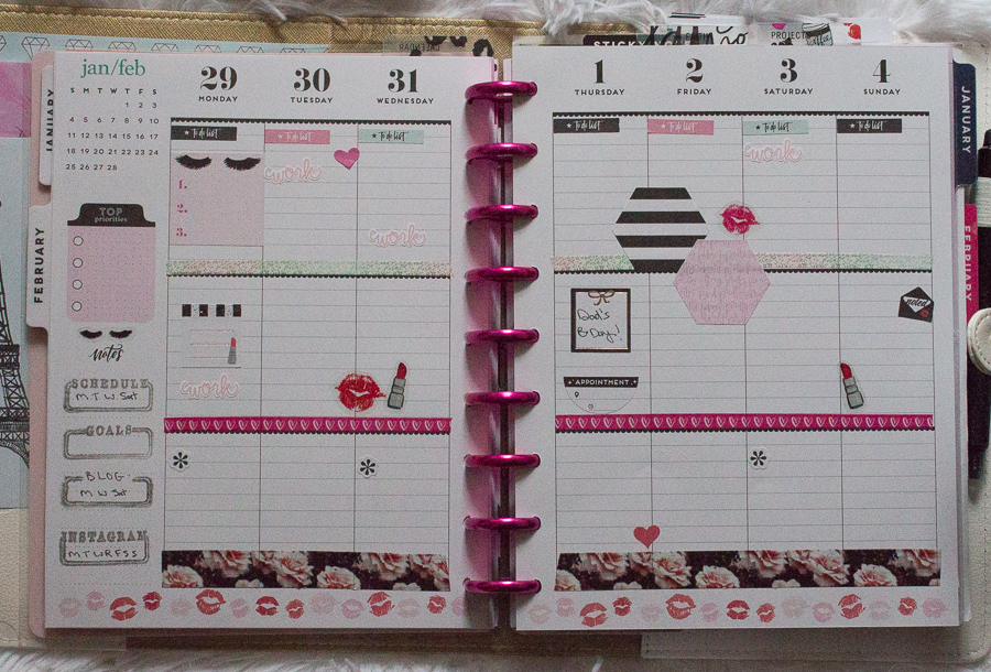 Happy Planner Weekly Spread feat. Glam Girl | JM Creates Blog