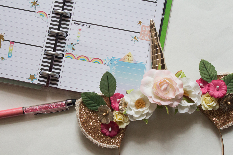 Mini Happy Planner Weekly Spread | Unicorns! | JM Creates Blog