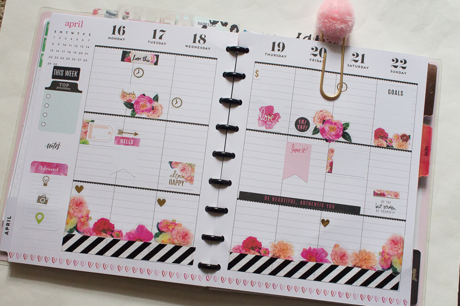 Happy Planner Weekly Spread feat. Heidi Swapp | JM Creates Blog