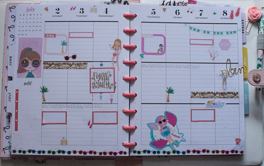 Happy Planner Weekly Spread feat. Squad Goals | Created by Jen Blog
