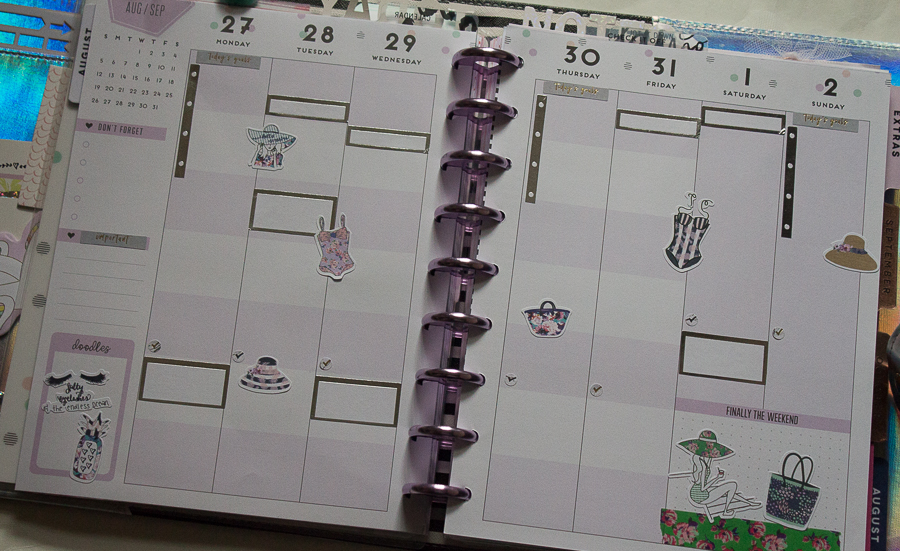 Happy Planner Weekly Spread | August 27 – September&nbsp;2