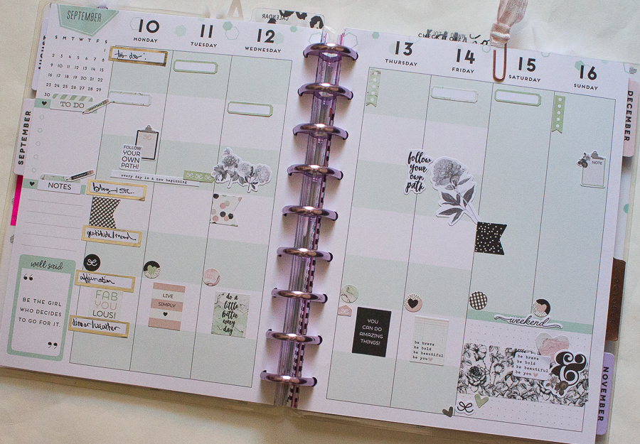 Student Happy Planner Weekly Spread feat. Carpe Diem | Created by Jen Blog