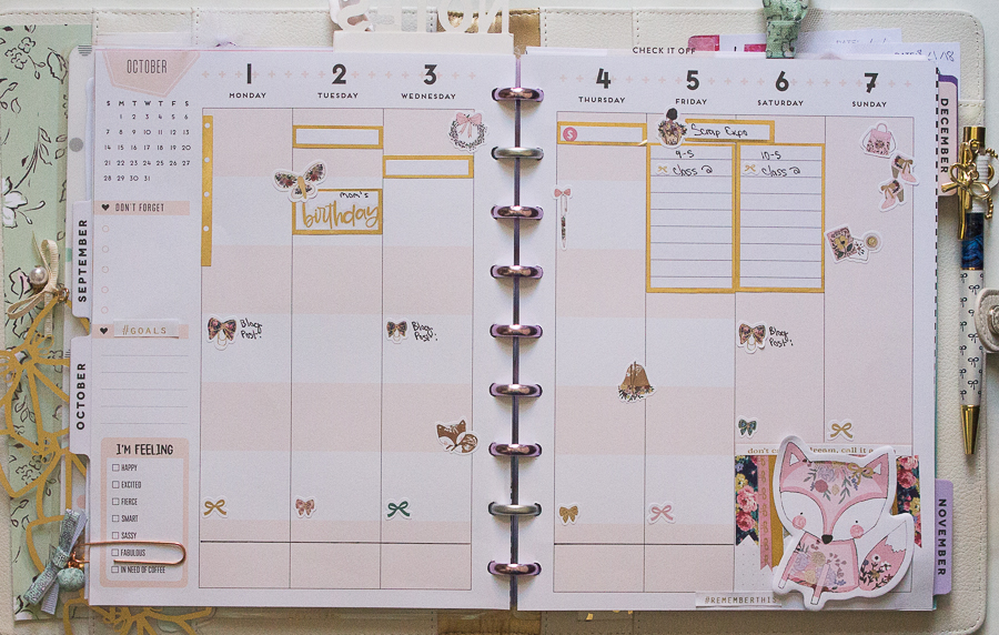 Happy Planner Weekly Spread | October&nbsp;1-7