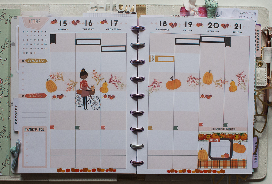 Happy Planner Weekly Spread | Fall | Created by Jen Blog