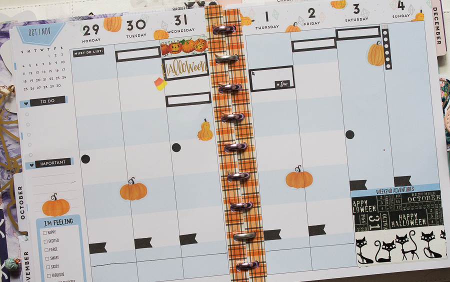 Happy Planner Weekly Spread | October 29- November 4 |&nbsp;Halloween!
