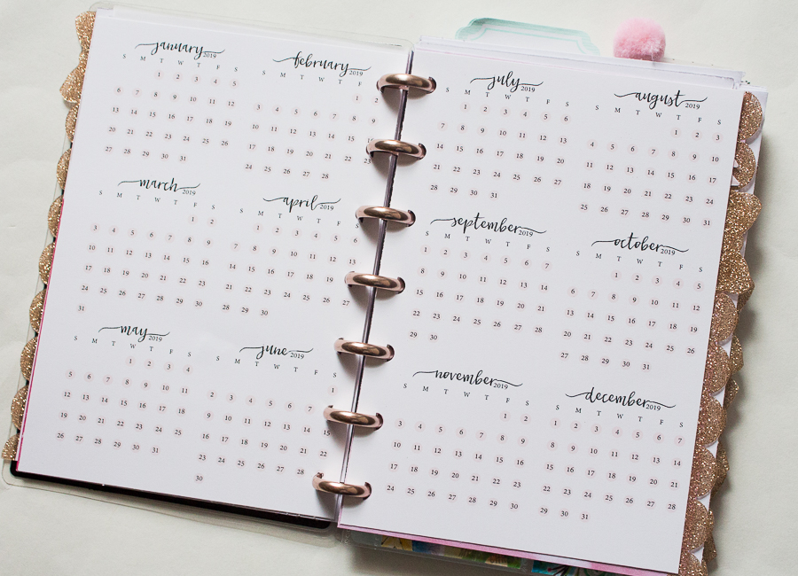 Mini Happy Planner Pink Holiday Setup | Created by Jen Blog