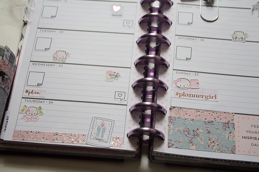 Mini Happy Planner Weekly Spread feat. The Planner Society | Created by Jen Blog