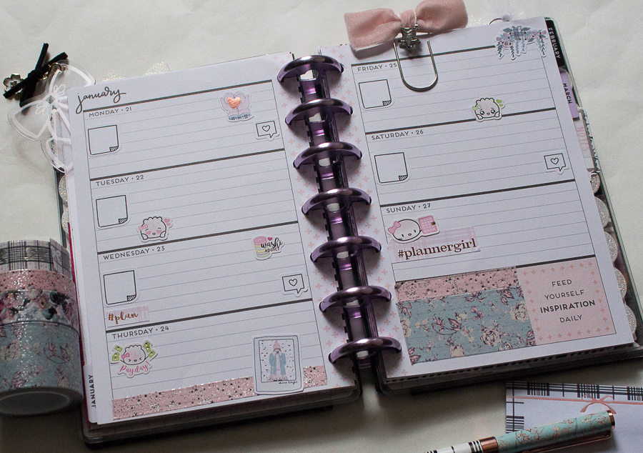 Mini Happy Planner Weekly Spread feat. The Planner Society | Created by Jen Blog