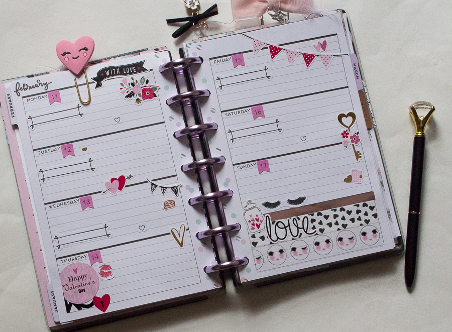 Mini Happy Planner Weekly Spread | Valentine’s Day! | February&nbsp;11-17