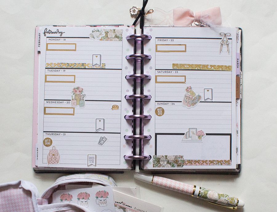 Mini Happy Planner Weekly Spread | Created by Jen Blog