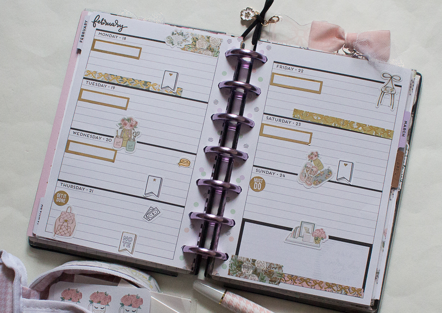 Mini Happy Planner Weekly Spread | Created by Jen Blog