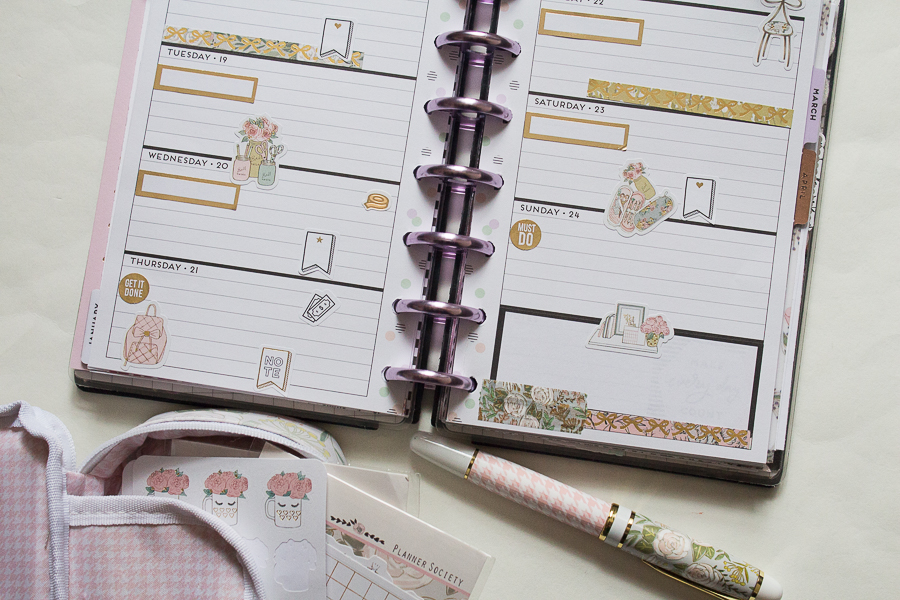 Mini Happy Planner Weekly Spread | Created by Jen Blog
