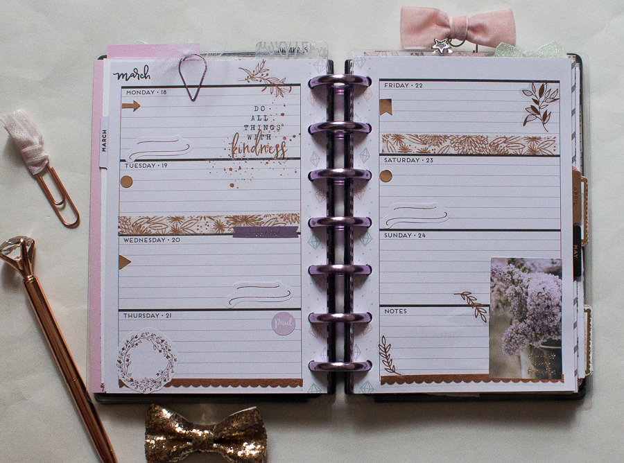 Mini Happy Planner Weekly Spread | Spring! | Created by Jen Blog