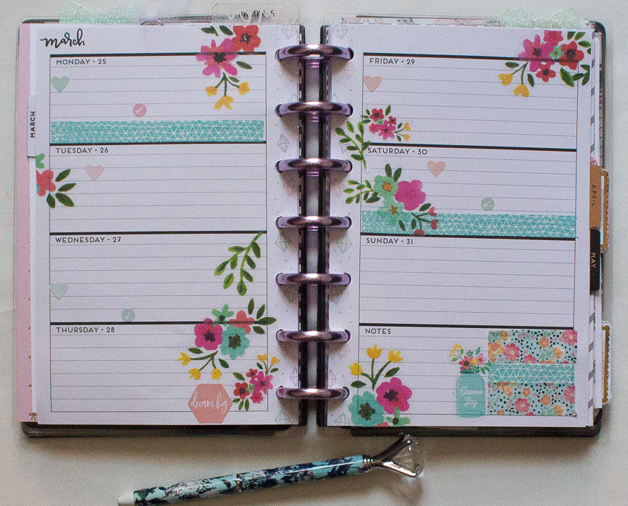 Mini Happy Planner Weekly Spread | Created by Jen Blog