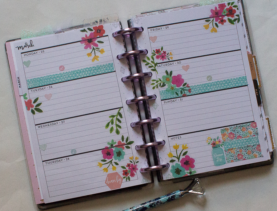 Mini Happy Planner Weekly Spread | Created by Jen Blog