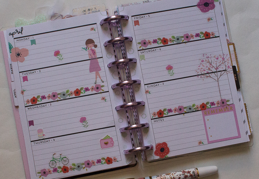 Mini Happy Planner Weekly Spread | Squad Goals | Created by Jen Blog