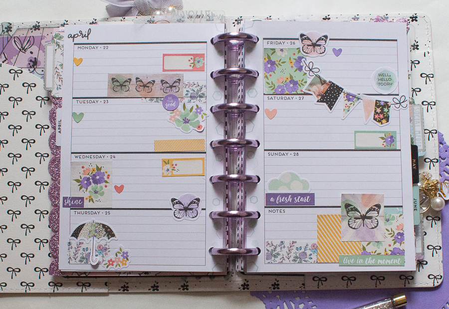 Mini Happy Planner Weekly Spread | Created by Jen Blog
