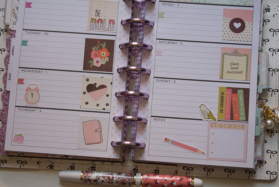 Mini Happy Planner Weekly Spread | Created by Jen Blog