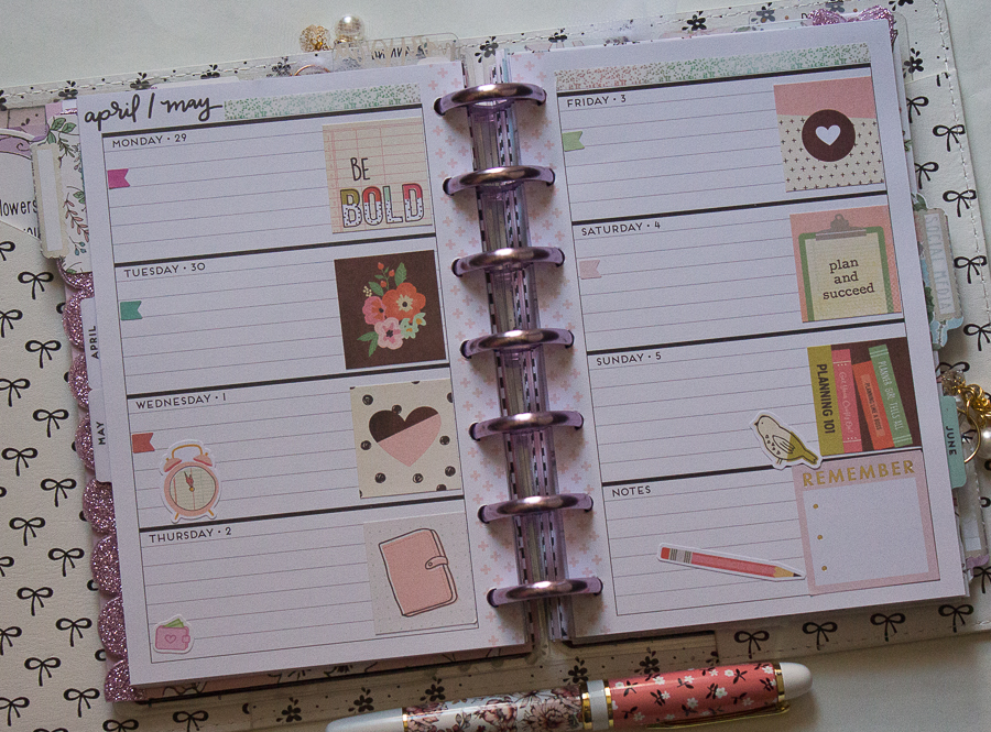 Mini Happy Planner Weekly Spread | April 29- May&nbsp;5