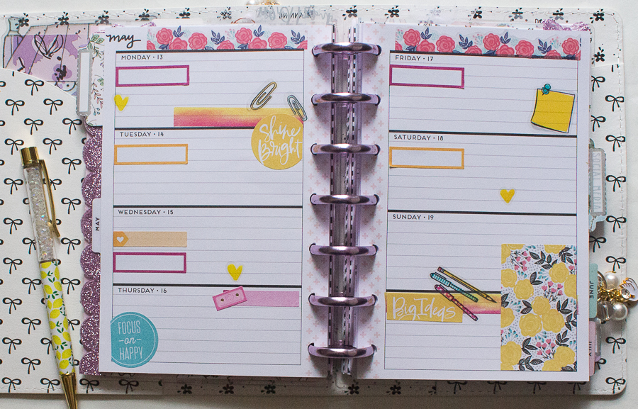 Mini Happy Planner Weekly Spread | Created by Jen Blog