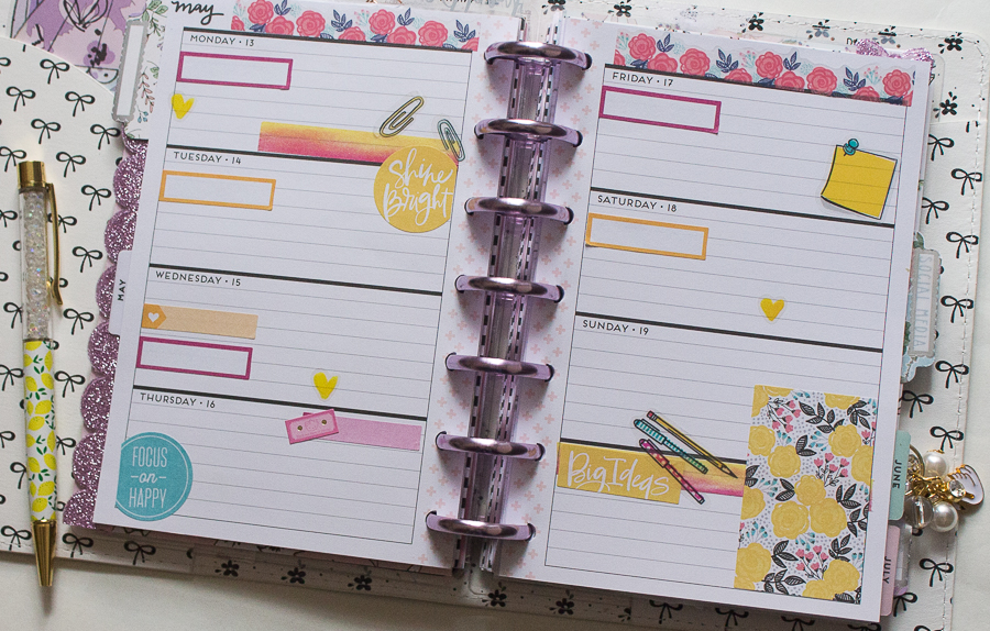 Mini Happy Planner Weekly Spread | Created by Jen Blog
