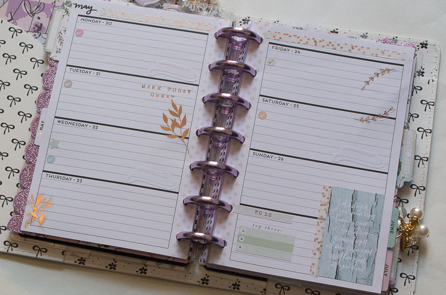 Mini Happy Planner Weekly Spread | Created by Jen Blog