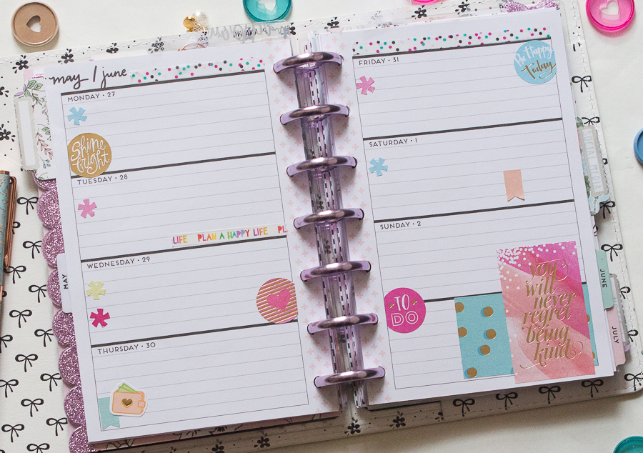 Mini Happy Planner Weekly Spread | Created by Jen Blog