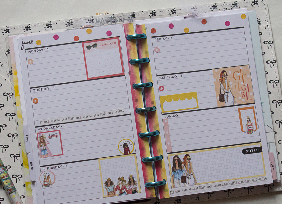 Mini Happy Planner Weekly Spread | Rongrong | Created by Jen Blog