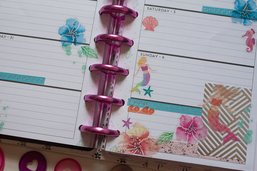 Mini Happy Planner Weekly Spread | Mermaid Vibes