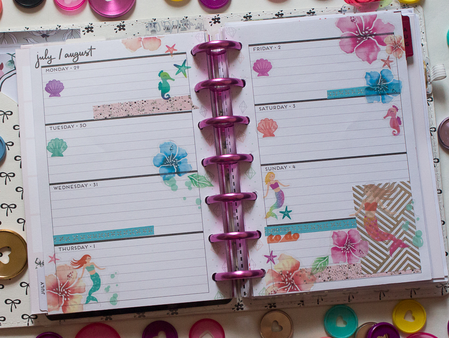 Mini Happy Planner Weekly Spread | Mermaid Vibes