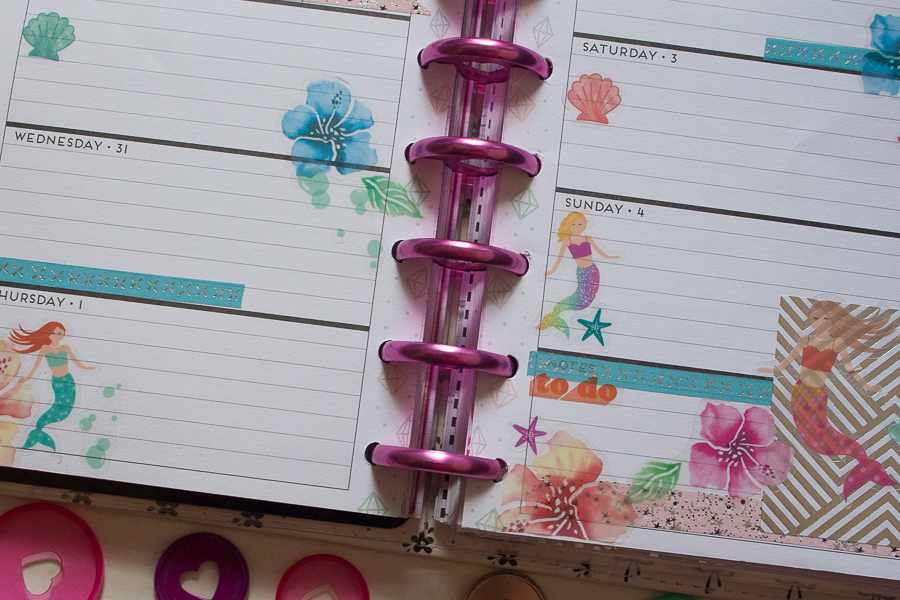 Mini Happy Planner Weekly Spread | Mermaid Vibes