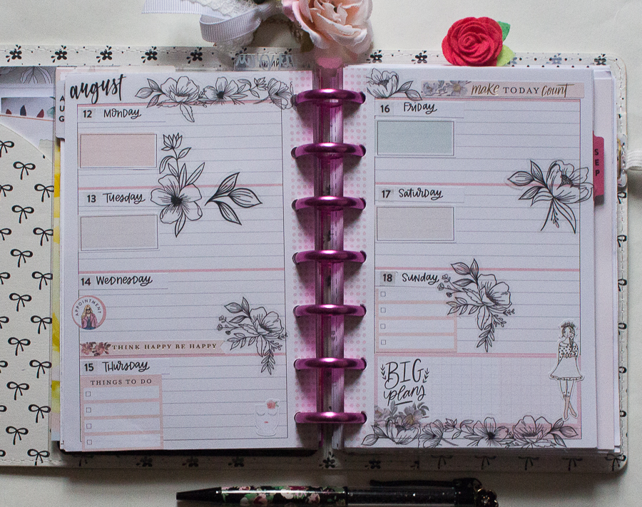 Mini Happy Planner Weekly Spread