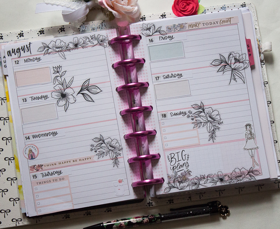 Mini Happy Planner Weekly Spread