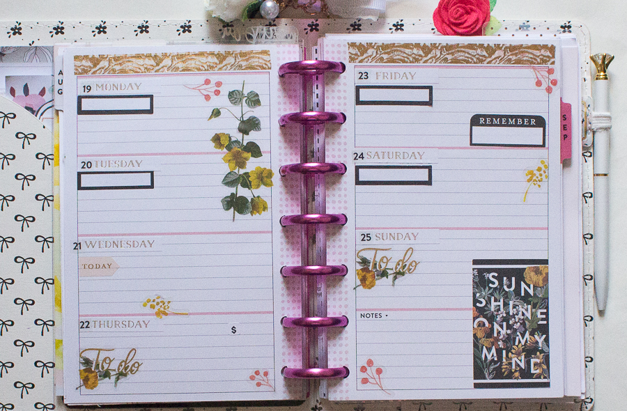 Mini Happy Planner Weekly Spread