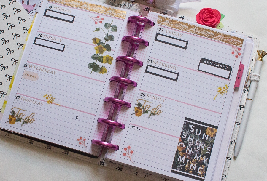 Mini Happy Planner Weekly Spread