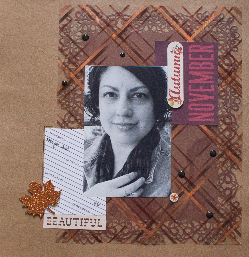 November Scrapbook Layout