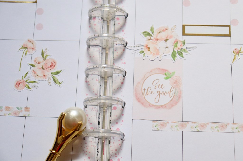 Happy Planner Weekly Spread |&nbsp;Peonies